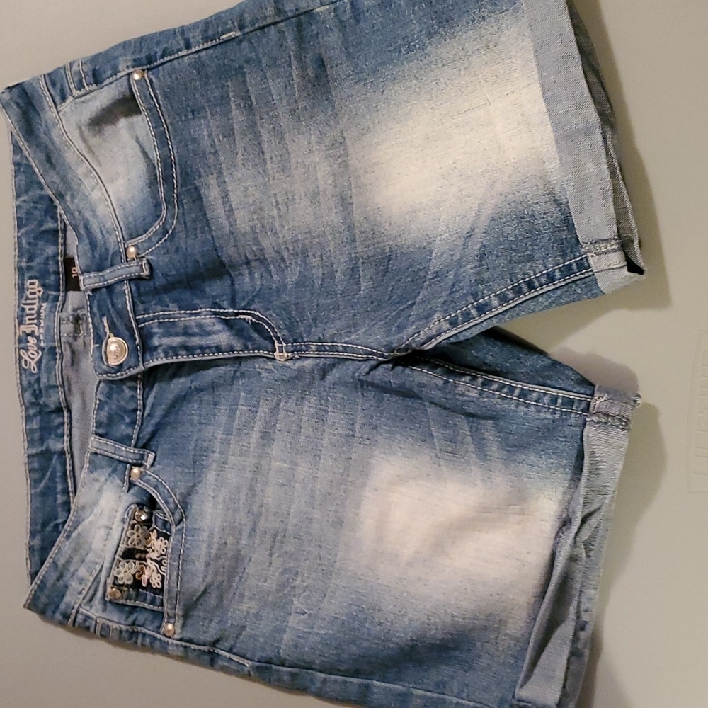 Love Indigo jean shorts